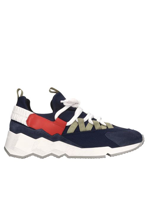 Sneakers in pelle e tessuto PIERRE HARDY | LX01XBLU-ROSSO-BIANCO-VERDE